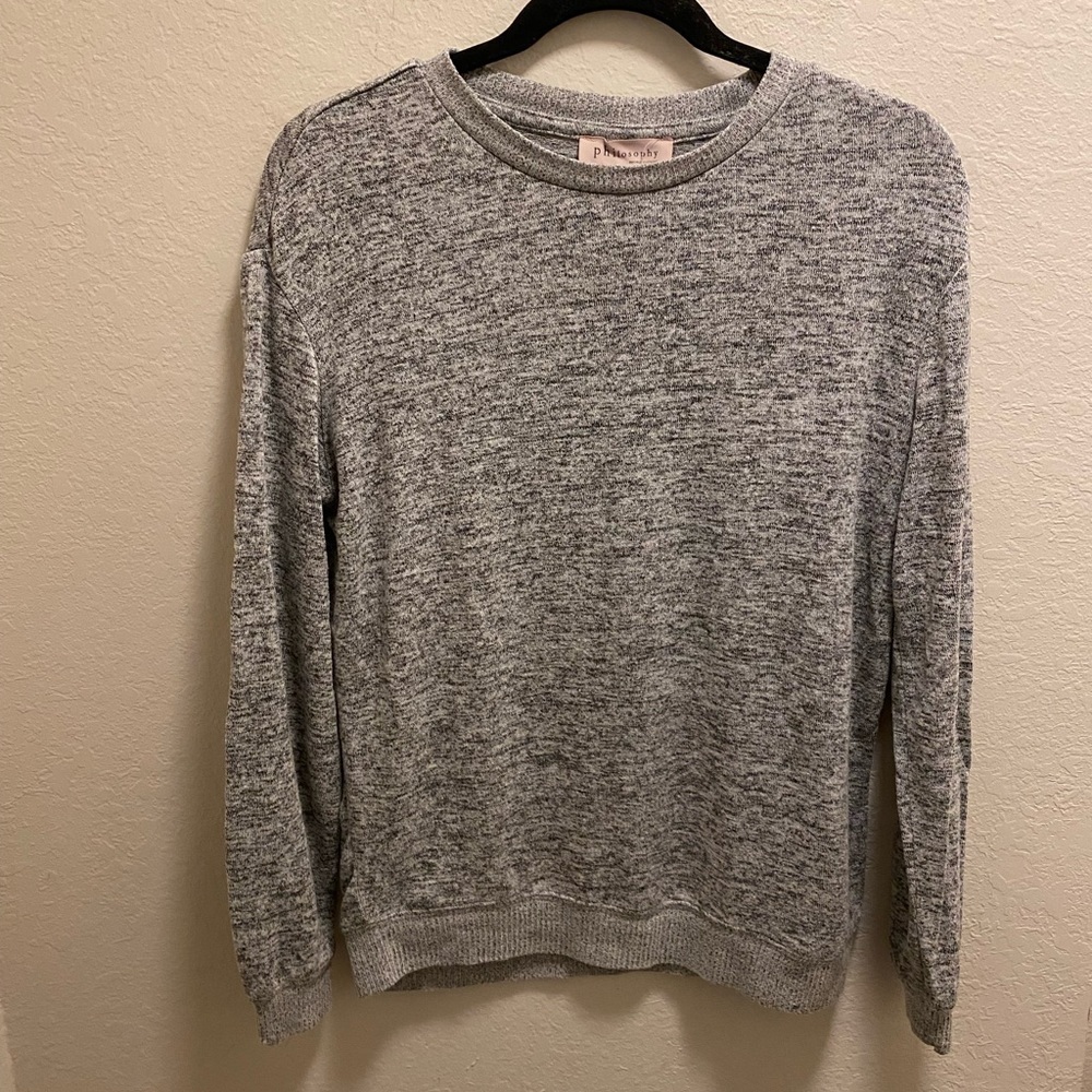 Philosophy grey marbled sweater